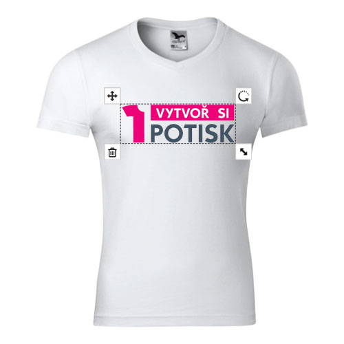 Pánske tričko Slim Fit V 1 Pánske véčko potlač