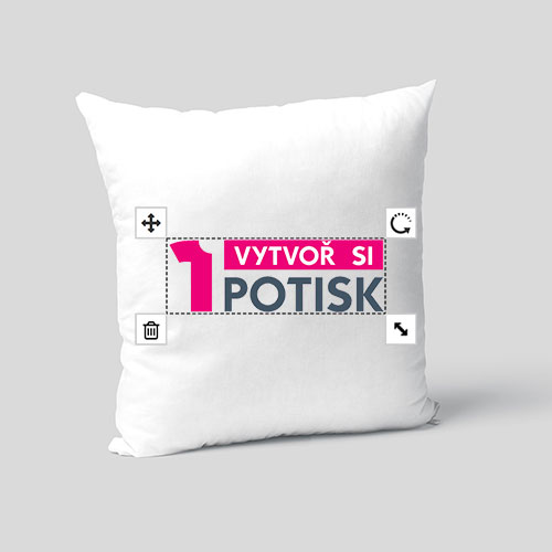 Štvorcový vankúš 1 Potlač na vankúš