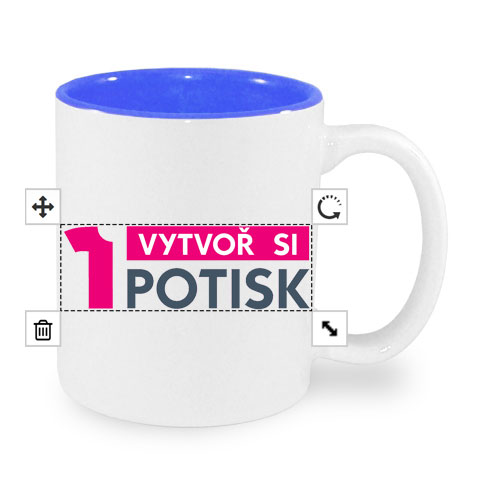 Hrnček s farebným vnútrom 1 Farebný hrnček potlač