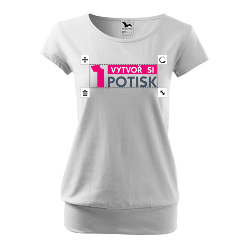 Dámske tričko s lemom 1 Dámske tričko s lemom - potlač