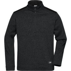 Pánska pracovná bunda z fleecu, 1/2 zip - strong daiber | jn 864 s vlastnou potlačou