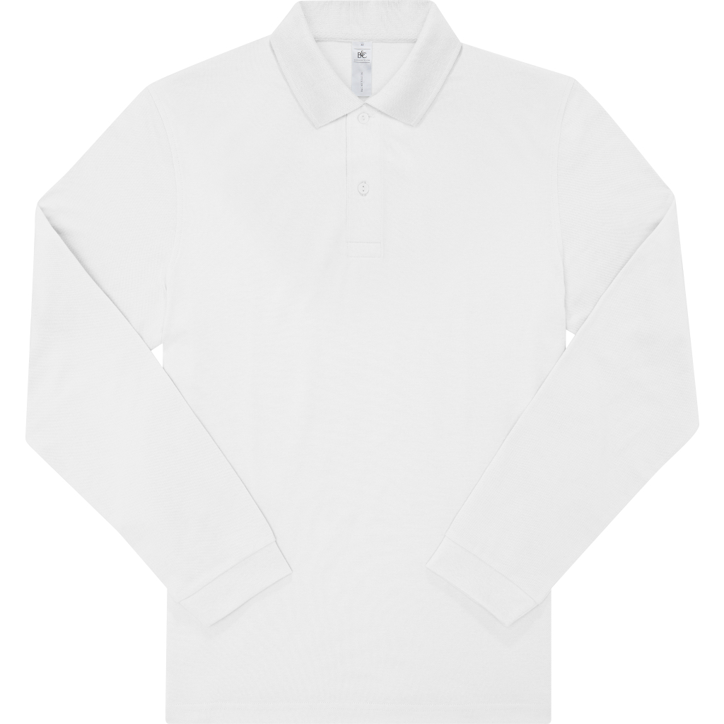 Piqué polokošeľa s dlhým rukávom B&C | My Polo 180 LSL 1 Piqué polokošeľa s dlhým rukávom b&c | my polo 180 lsl s vlastnou potlačou
