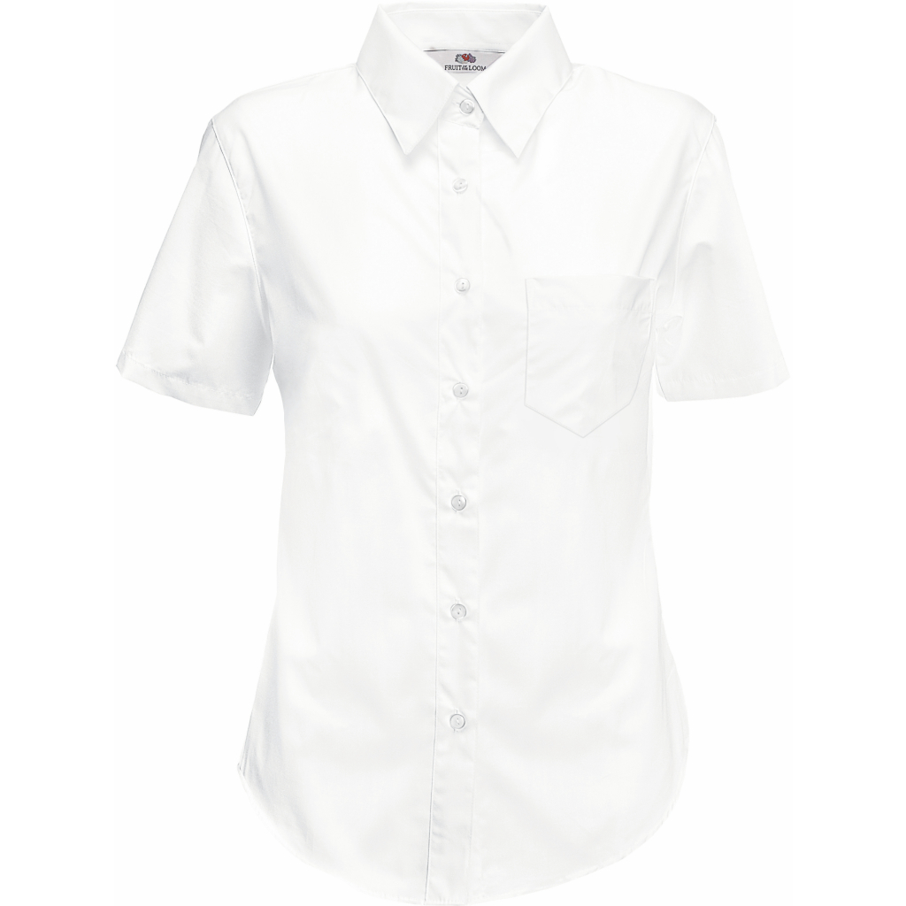Popelínová blúzka s krátkym rukávom F.O.L. | Lady-Fit Poplin Shirt SSL 1 Popelínová blúzka s krátkym rukávom f.o.l. s vlastnou potlačou