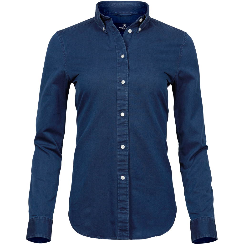Denim keprová blúzka s dlhým rukávom Tee Jays | TJ 4003 1 Denim keprová blúzka s dlhým rukávom tee jays | tj 4003 s vlastnou potlačou