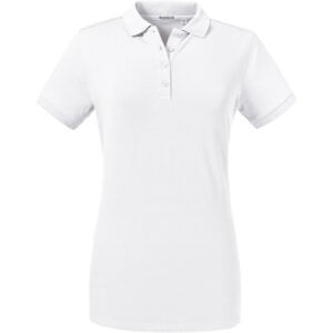 Dámske elastické piqué polo russell | 567f s vlastnou potlačou