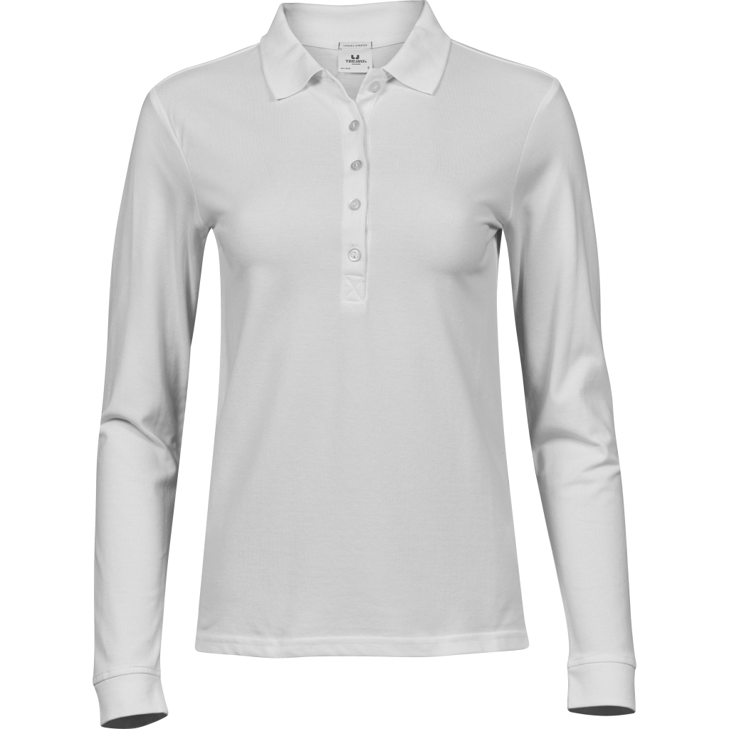 Dámske luxusné elastické piqué polo s dlhým rukávom Tee Jays | TJ 146 1 Dámske luxusné elastické piqué polo s dlhým rukávom tee jays | tj 146 s vlastnou potlačou