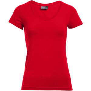 Dámske tričko slim fit s výstrihom do v promodoro | 3086 s vlastnou potlačou