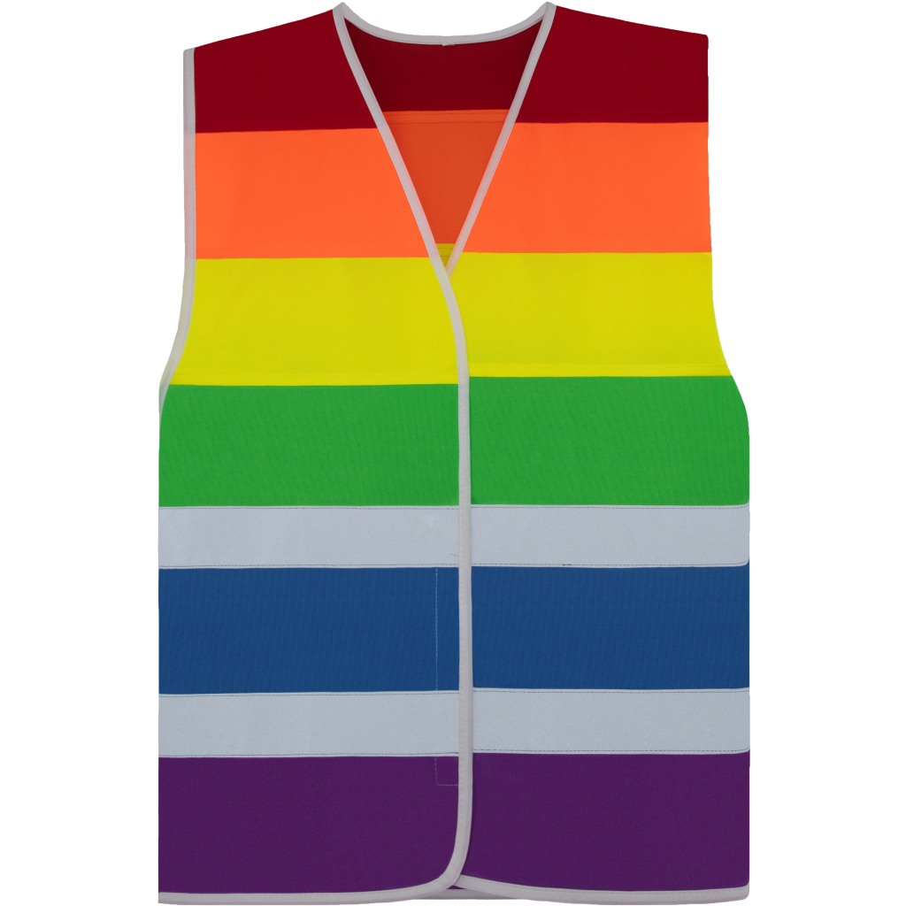 Bezpečnostná vesta "Pride" Korntex | NAT – PRIDE 1 Bezpečnostná vesta "pride" korntex | nat – pride s vlastnou potlačou