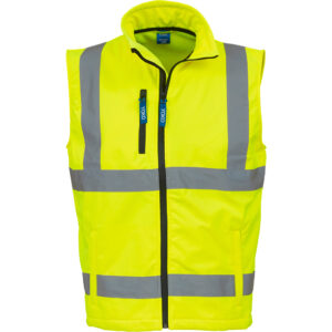 Hi-vis softshellová vesta yoko | hv 006 s vlastnou potlačou