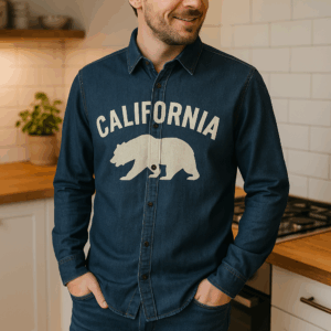 Denim keprová košeľa s dlhým rukávom B&C | DNM Vision /men 2 Denim keprová košeľa s dlhým rukávom B&C | DNM Vision /men – Obrázok 2