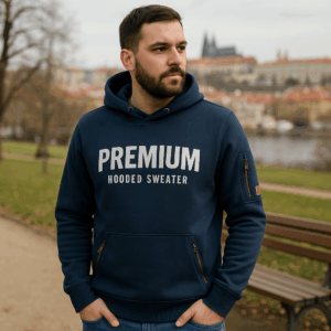 Pánska mikina PREMIUM HOODED SWEATER 3 Pánska mikina PREMIUM HOODED SWEATER – Obrázok 3
