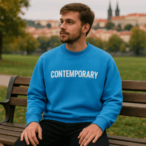 Pánska boxy mikina z ťažkej bavlny "Contemporary" 3 Pánska boxy mikina z ťažkej bavlny "Contemporary" – Obrázok 3