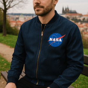 Pánska denim bunda "Bomber" B&C | DNM Supremacy /men 3 Pánska denim bunda "Bomber" B&C | DNM Supremacy /men – Obrázok 3