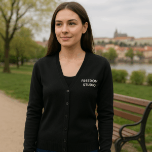 Dámsky pletený cardigan s výstrihom do V Daiber | JN 660 3 Dámsky pletený cardigan s výstrihom do V Daiber | JN 660 – Obrázok 3