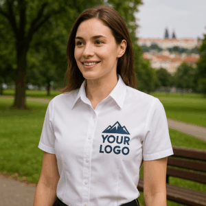 Blúzka Oxford s krátkym rukávom Russell | 933F 3 Blúzka Oxford s krátkym rukávom Russell | 933F – Obrázok 3