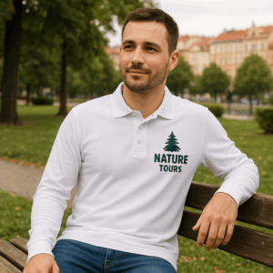 Pánske piqué polo s dlhým rukávom Kariban | K 243 3 Pánske piqué polo s dlhým rukávom Kariban | K 243 – Obrázok 3