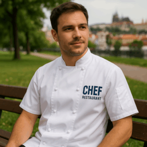 Kuchársky rondon s krátkym rukávom "Coolchecker®" Premier | PR 902 3 Kuchársky rondon s krátkym rukávom "Coolchecker®" Premier | PR 902 – Obrázok 3