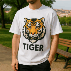 Oversize bio IC tričko "Tiger" Neutral | T 60011 3 Oversize bio IC tričko "Tiger" Neutral | T 60011 – Obrázok 3