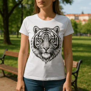 Dámske tričko "Tiger" Neutral | T 81001 3 Dámske tričko "Tiger" Neutral | T 81001 – Obrázok 3